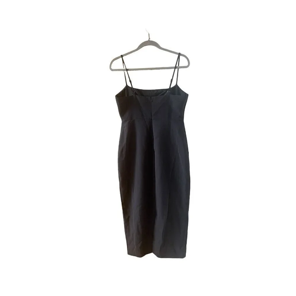 $298 NWT Likely Women's Black Solid Shepp Midi Sheath Dress Size 10 - Picture 5 of 11